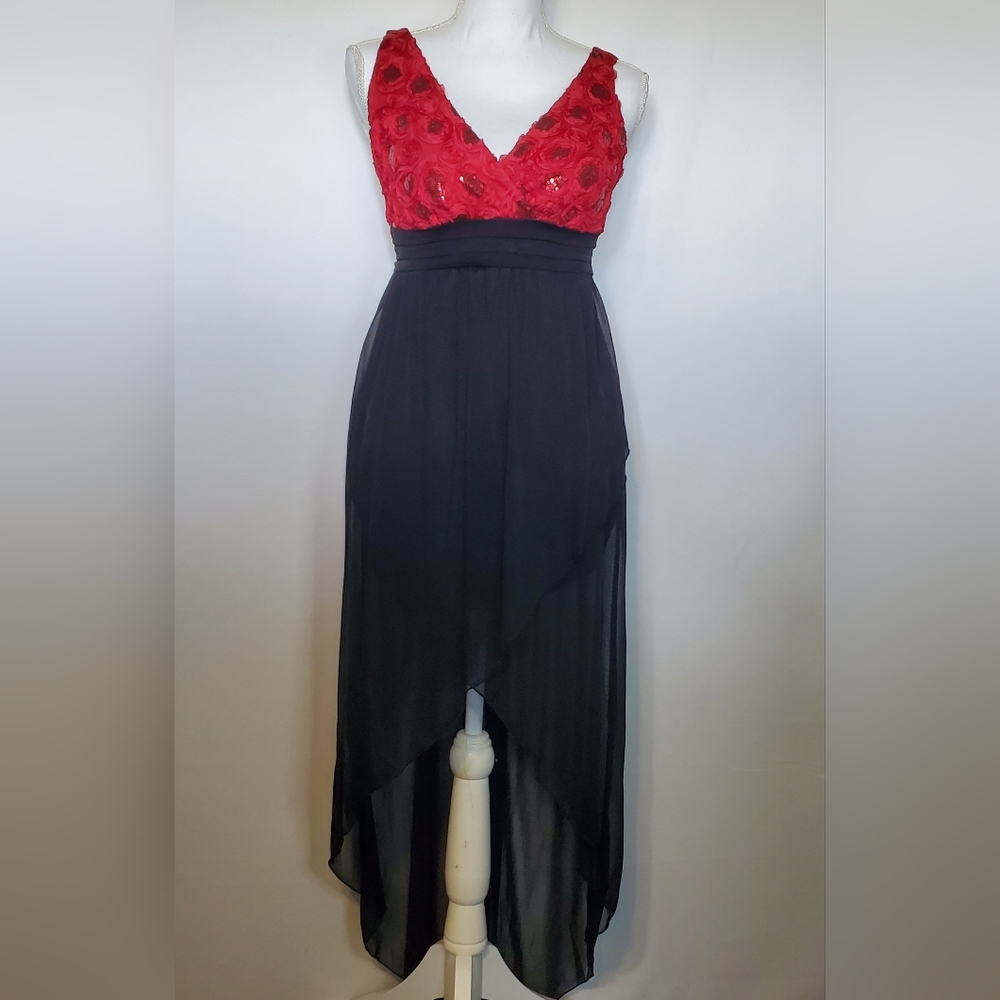 Party Cocktail Dress Size S Sequins Rosettes Tiers Layers Sweet Storm Women's